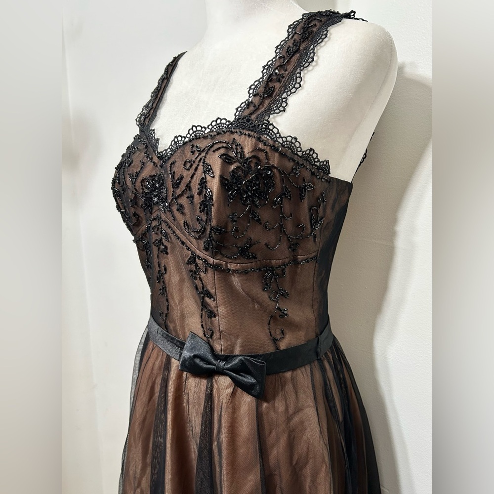 De Laru Y2K Lace Beaded Gothic Vamp Dress - Picture 3 of 9